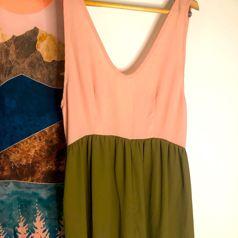 Audrey Ballerina Pink and Olive Green Romper